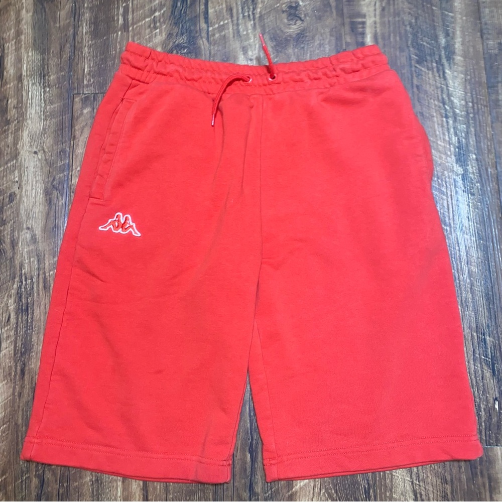 Kappa Red Sporty Sweat Shorts Embroidered Logo Large‎